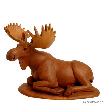 Liggende elgokse suvenir - stor