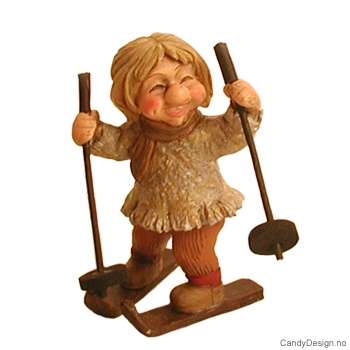 Vinter troll på ski