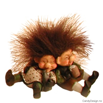 Partytroll med fluffy hår