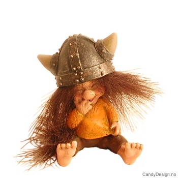 Lite sittende suvenir vikingtroll