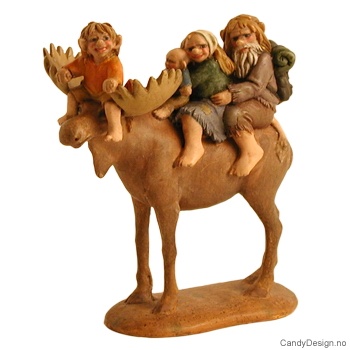 Elg med trollfamilie