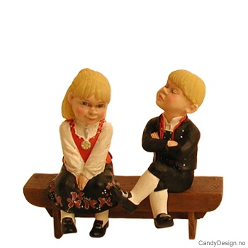 Bunadsbarn suvenir på benk