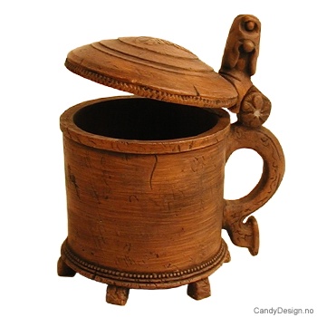 Antikvitet stor brun  Tobakksbeger