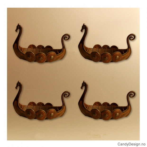 Vikingskip suvenir magnet