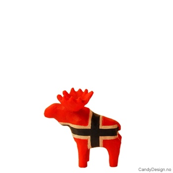 Liten elg figur i Norske farger