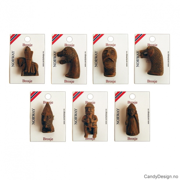 Vikingsymboler med nål - brosje