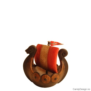 Vikingskip m/seil - kort mini