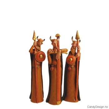 Små trøtte vikingkrigere i farge assortert