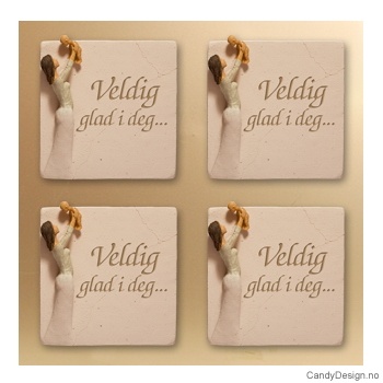 Magnetplate med kvinnefigur - Veldig glad i deg  (m/baby)