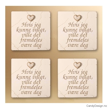 Magnetplate med hjerte og tekst - Hvis jeg kunne valgt, ville jeg fremdeles være deg