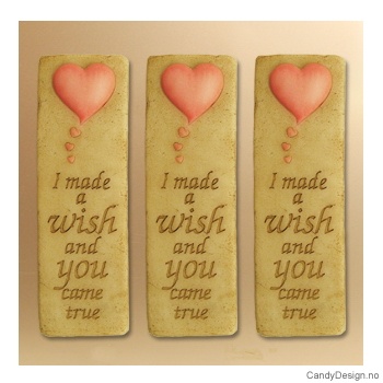 Kjærlighetsord magnet - I made a wish and you came true