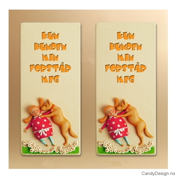 Magnetplater med relieff - Kun hunden min forstår meg