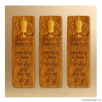 Kjærlighetsord magnet i trefarge - De sier at venner er vanskelig å finne. Heldigvis fant jeg deg