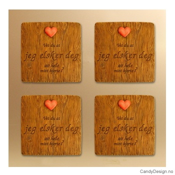 Magnetplate med kjærlighetstekst - Vet du at jeg elsker av hele mitt hjerte