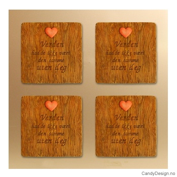 Magnetplate med kjærlighetstekst - Verden hadde ikke vært den samme uten deg