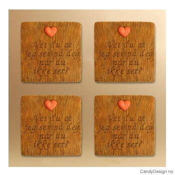 Magnetplate med kjærlighetstekst - Vet du at jeg ser på deg når du ikke ser