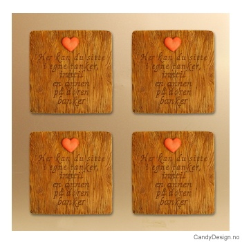 Magnetplate med kjærlighetstekst - Her kan du sitte i egne tanker inntil en annen på døren banker