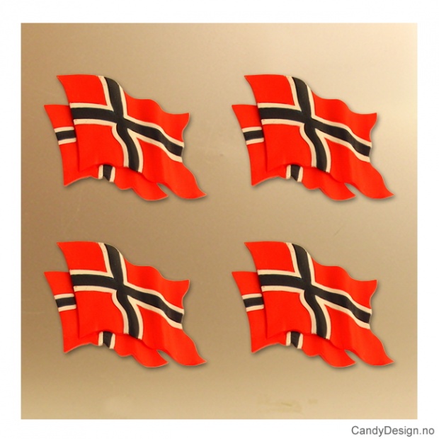 Magnet med Norsk dobbelt flagg