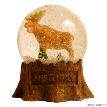 Snowglobe Elg - m/trestamme