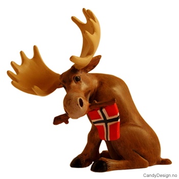 Elg med flagg