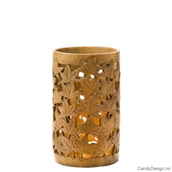 Medium stormlykt med blad