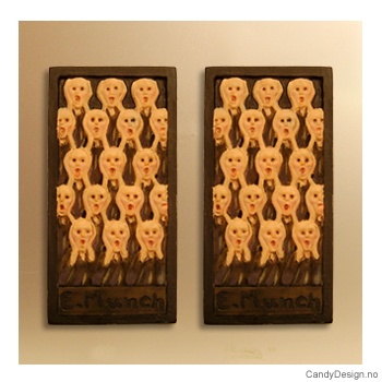 Skrik suvenir magnetplate etter Edvard Munch