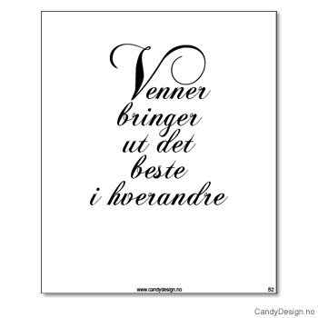 Kjøleskapsmagnet i gummi med visdomsord - Venner bringer ut det beste i hverandre