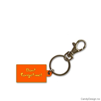 Nøkkelring - Don't forget me i orange skrift