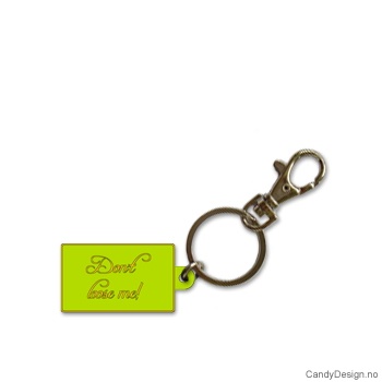Nøkkelring - Don't loose me i grønn