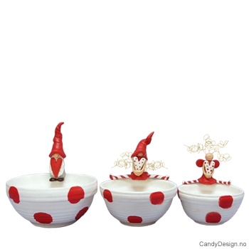 Skålsett med prikker