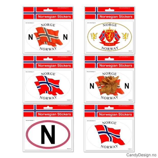 Ovale klistremerker for bil