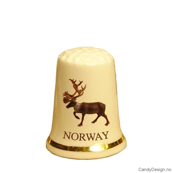 Fingerbøl med reinsdyr motiv