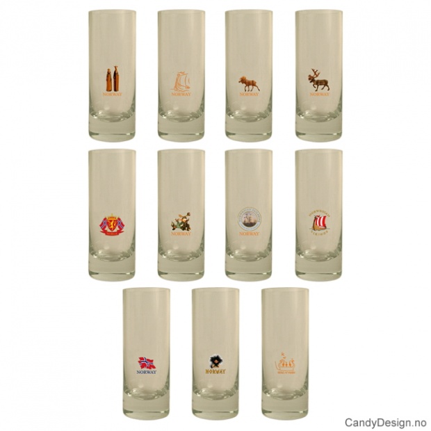 Assortert høye shotglass