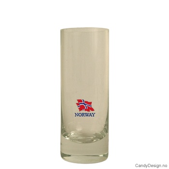 Høyt shotglass - Norske flagg