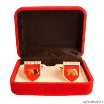 Mansjettknapper - Isbjørn skjold