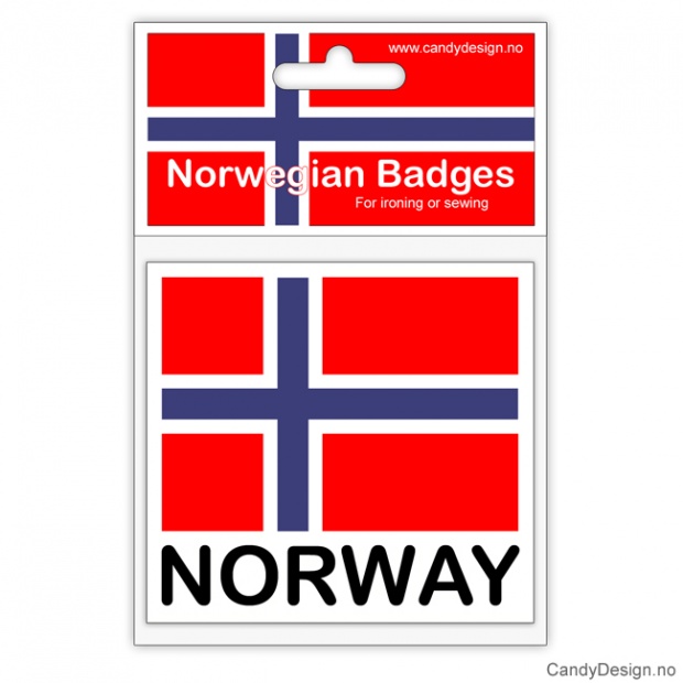 Norsk flagg  Suvenir jakkemerke med Norway