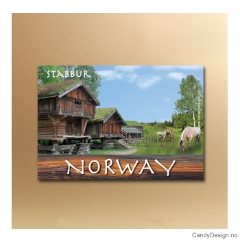 Stabbur suvenir metallmagnet