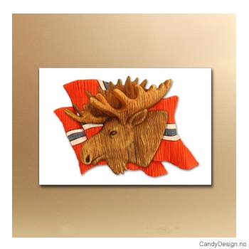 Norske flagg i vinden suvenir metallmagnet