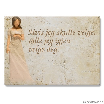 Metallmagneter med kvinnefigurer og tekst - Hvis jeg skulle velge, ville jeg igjen velge deg.