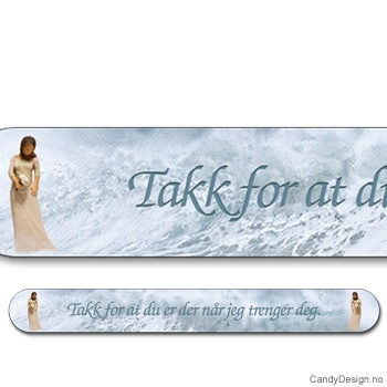 Neglefiler med kvinnefigurer - Takk for at du er der når jeg trenger deg.