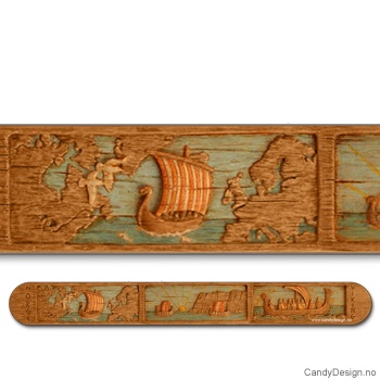 Suvenir neglefil - Vikingskip på gammelt tre