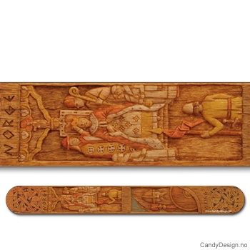 Suvenir neglefil - Olav Kyrre på tronen