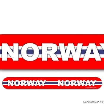 Suvenir neglefil  Norway med det Norske flagg som bakgrunn