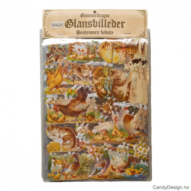 Glansbilder - Dyr og fugler uten glitter