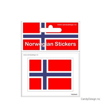 Suvenir klistremerke med det Norske flagg