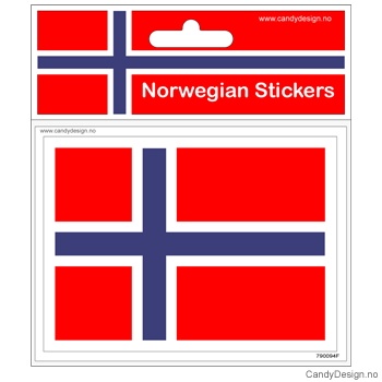 Suvenir klistremerke med det Norske flagg