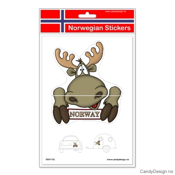 Klistremerke - Stor elg ( i bagasjerom)