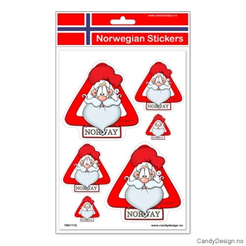 Klistremerke - Nisse i skilt - sett