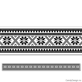 Snaprefleks - Norsk strikke mønster i sort/hvit