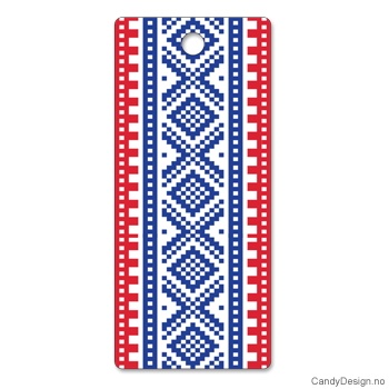 Avlange reflekser - Norsk strikke mønster Farget